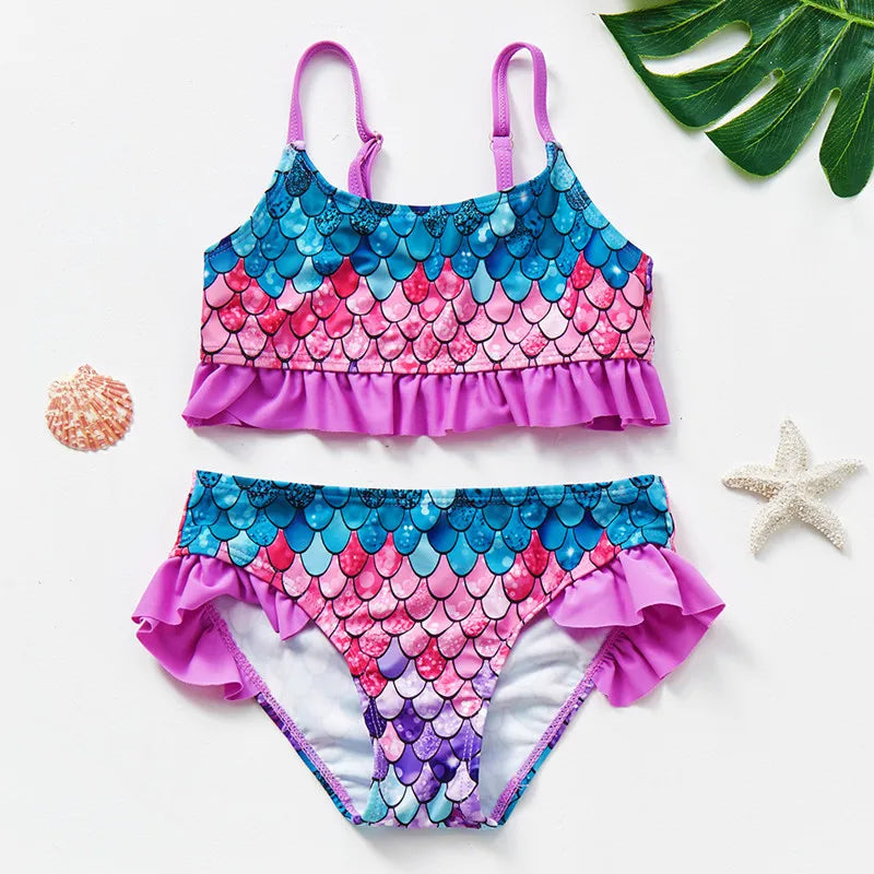 Meerjungfrauen Bikini Set – Glitzernder Schwimmspaß für Kinder