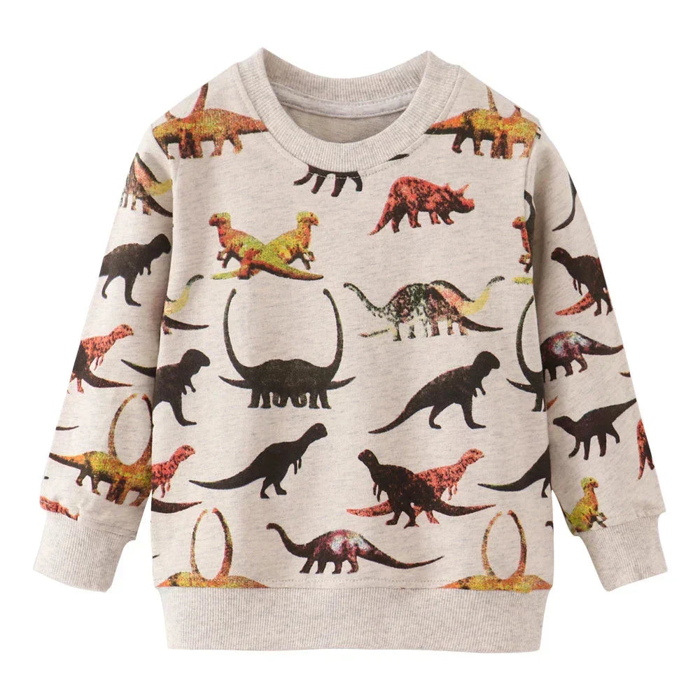 Faszinierende Dino-Drucke – Kuscheliger Kinderpullover für kalte Tage