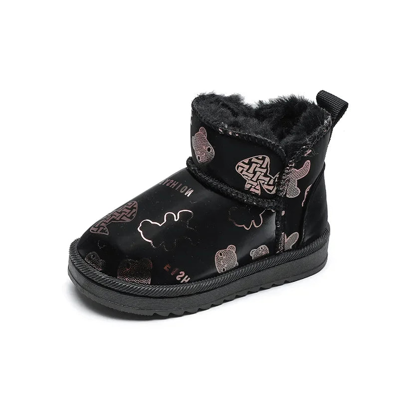 Wasserfeste Kinder-Schneestiefel – Stylischer Fashion-Print für den Winter