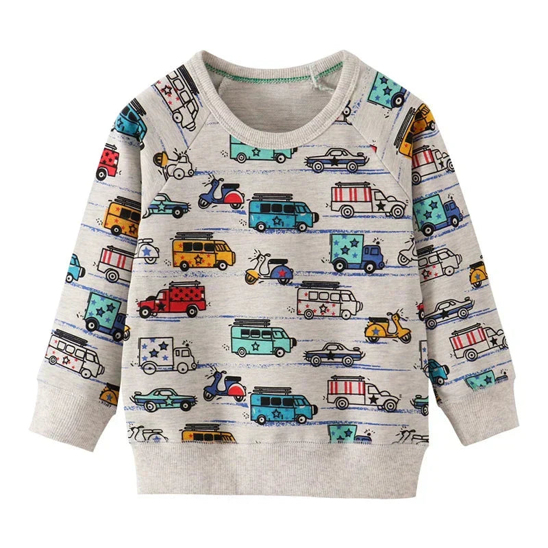 Faszinierende Dino-Drucke – Kuscheliger Kinderpullover für kalte Tage
