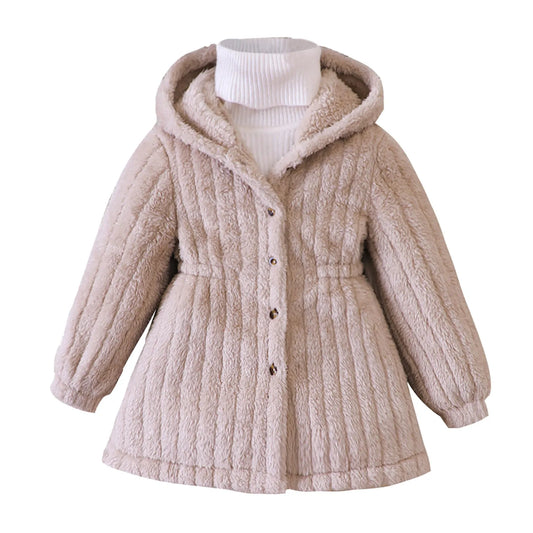 Fleece-Innenfutter für Mädchen – Kuscheliger Wintermantel mit Kapuze für kalte Tage