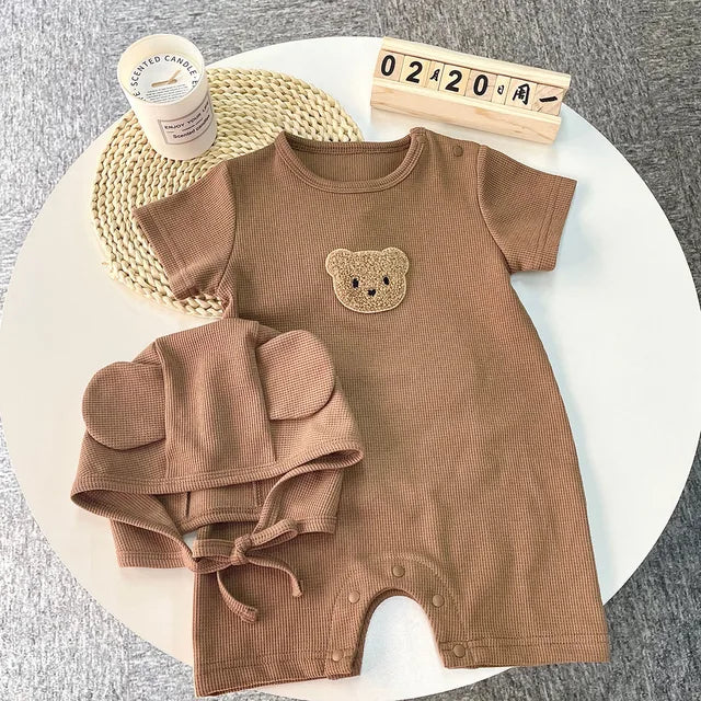 Niedlicher Baby-Jumpsuit – Kuscheliger Baumwollanzug mit süßem Bären-Design