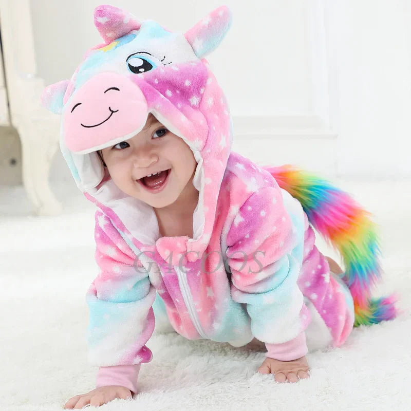 Niedlicher Tier-Motiv Babystrampler