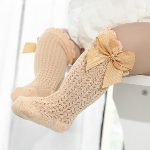 Baumwoll-Babysocken mit Niedlicher Schleife – Bequem und Stylisch für Kleine Füße