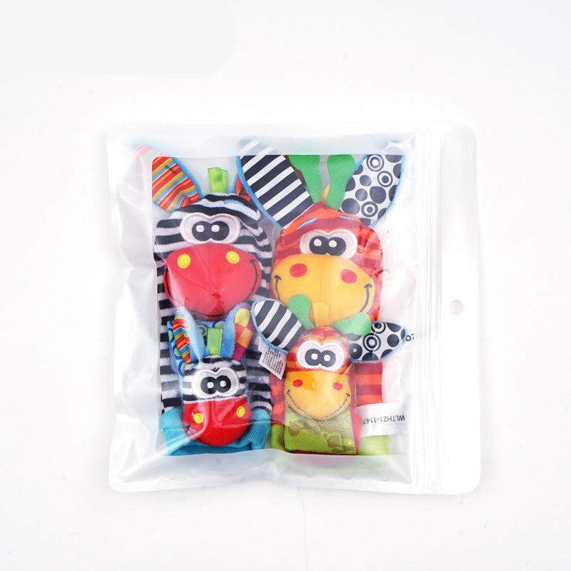 Sensorische Plüschsocken und Armband für Babys