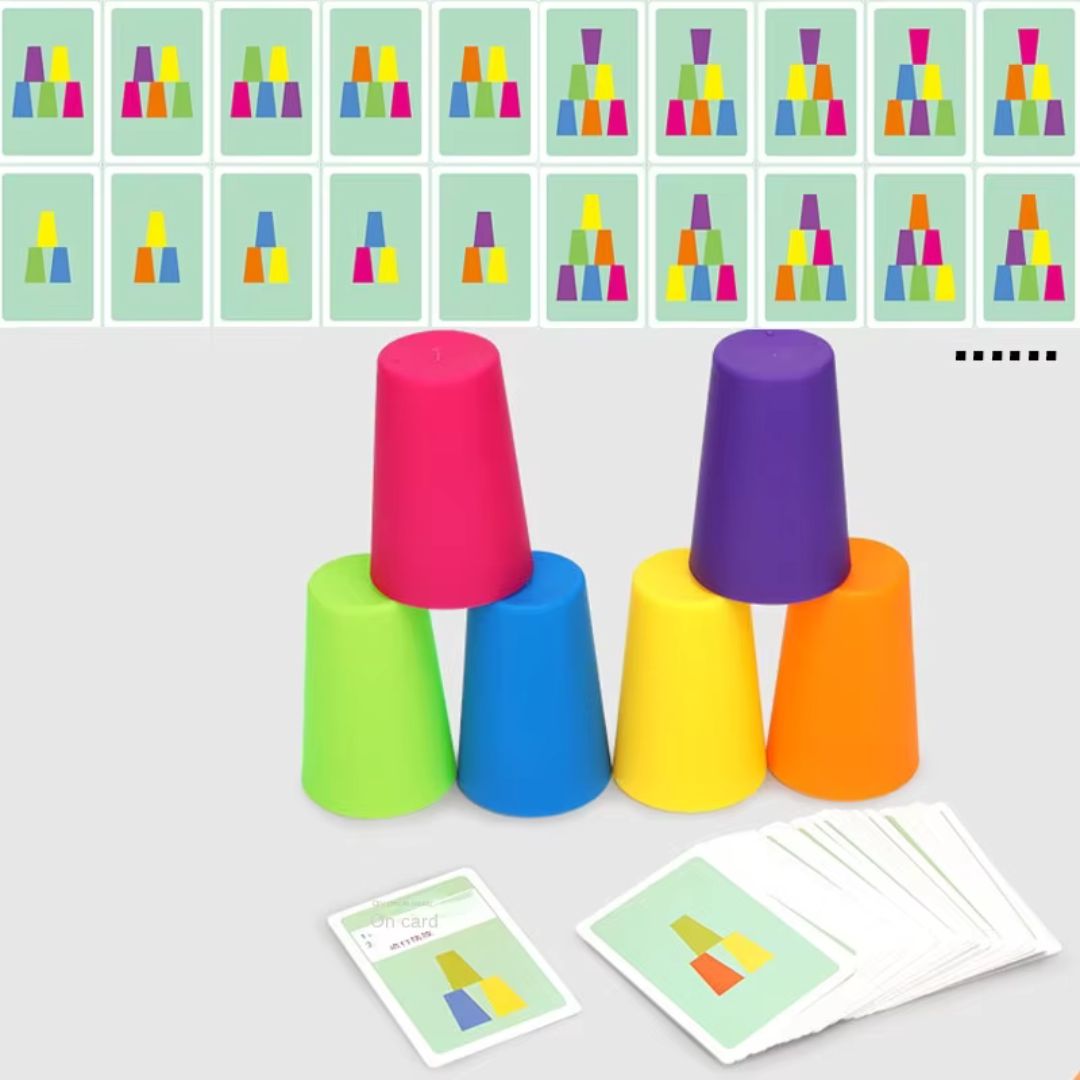 Montessori Stapelbecher Spiel für Kinder