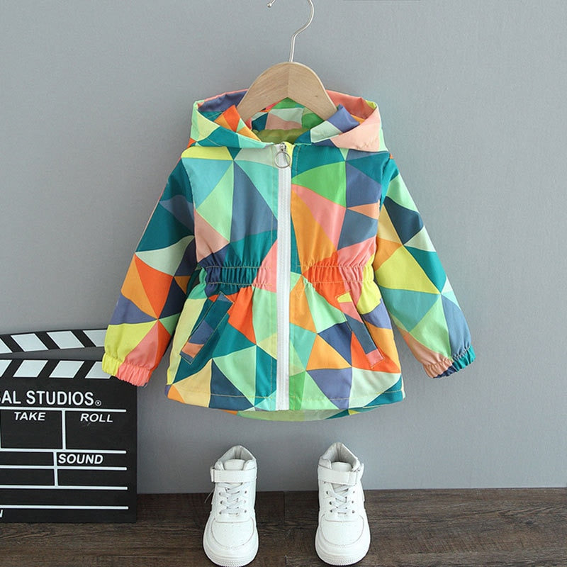 Modische Schmetterlings-Regenjacke für Mädchen – Leichte und praktische Regenjacke