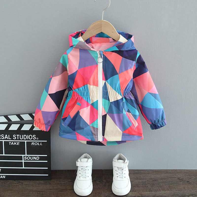 Modische Schmetterlings-Regenjacke für Mädchen – Leichte und praktische Regenjacke