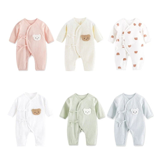 Babystrampler mit Niedlichem Bären-Design – Ideal für Frühling und Herbst