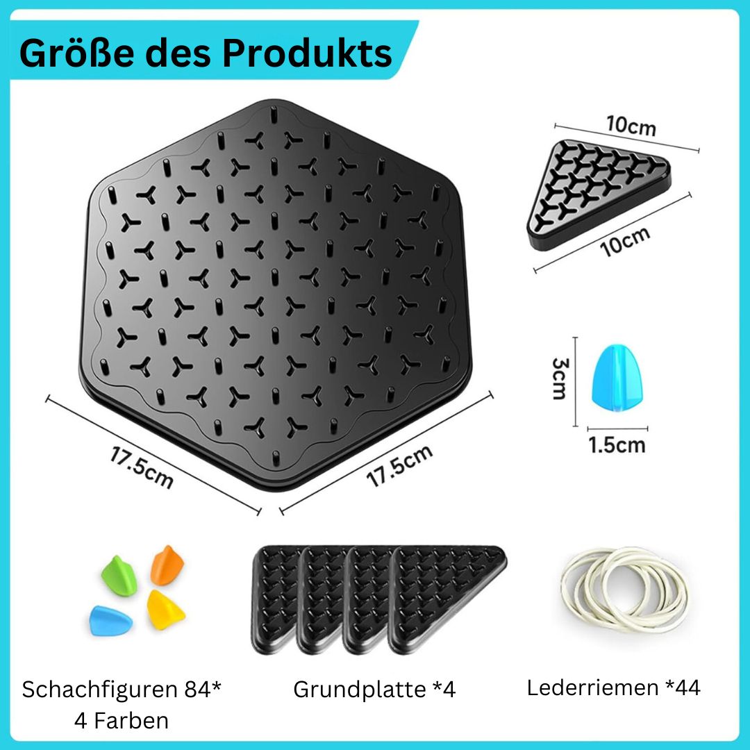 Gummiband-Schach Denkspiel – Fördert Strategie und Konzentration