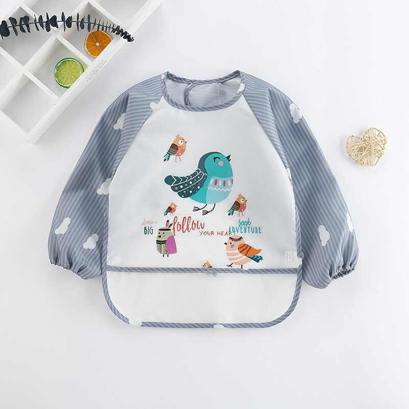 Wasserdichtes Baby-Lätzchen mit Langen Ärmeln