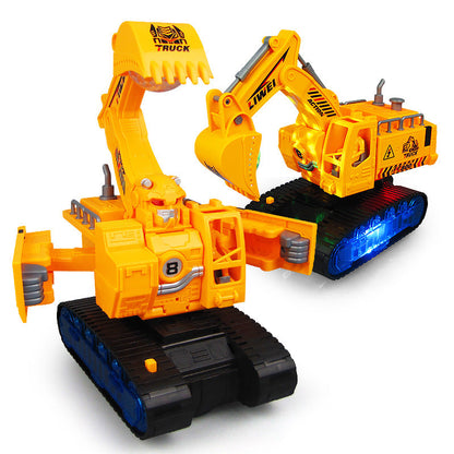 Leuchtender Transformierbarer Disco-Bagger für Kinder