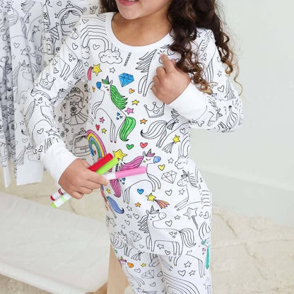 DIY Kinder Pyjama zum Ausmalen – Kreativer Spaß für Kinder