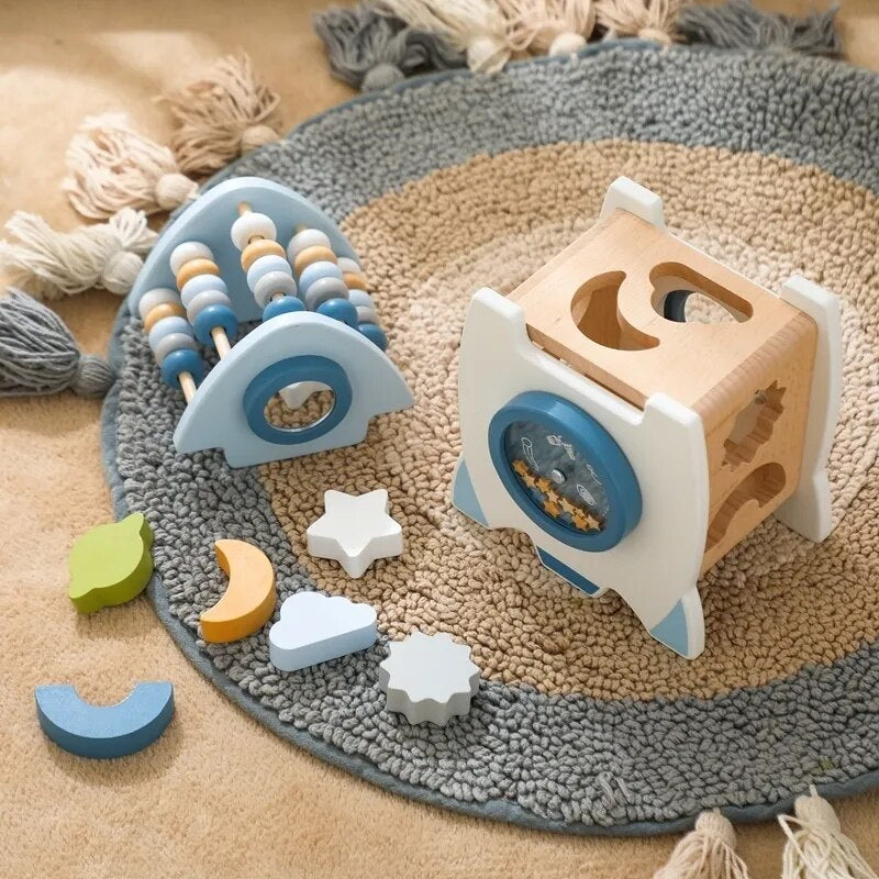 Weltraum-Entdecker – Interaktives Holz-Raketen-Spielset