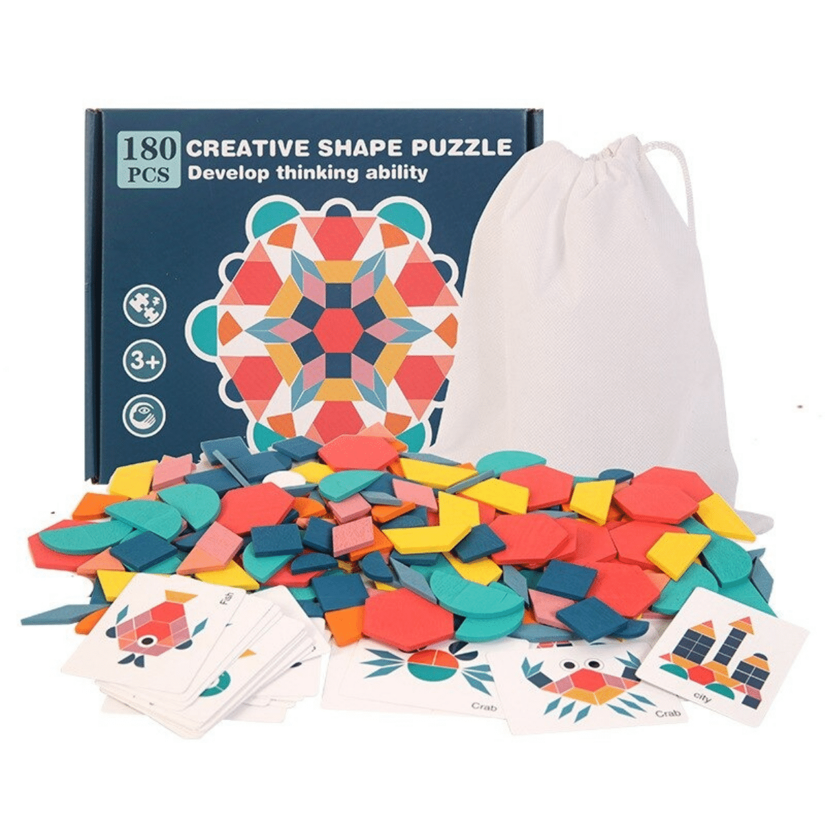 Kreativität Spielerisch Entfalten – Geometrisches Holzpuzzle für Kinder