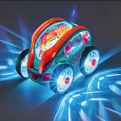 LED Purzelbaum-Spielzeugfahrzeug mit Musik – Bunte Lichter und Spaß für Kinder