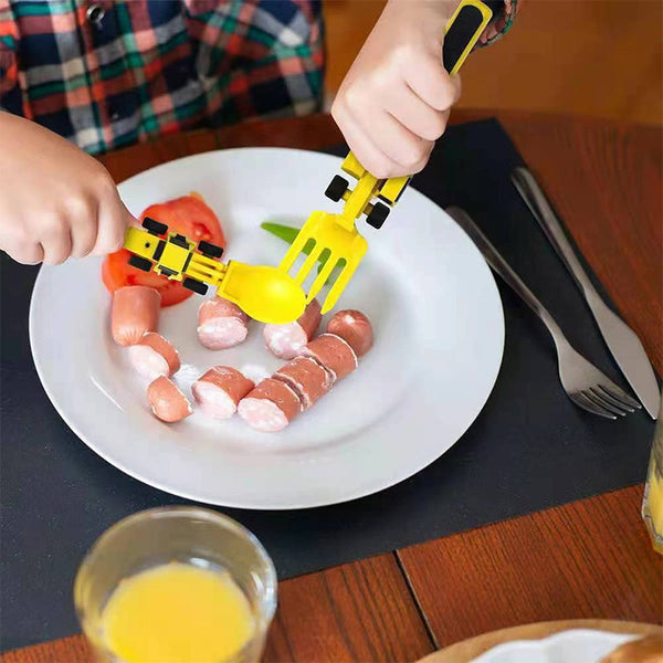 Bulldozer Kindergeschirr Set – Für kleine Bauherren