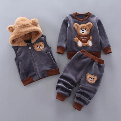 Kuscheliges Baby Teddybär Winter Set (3-teilig)
