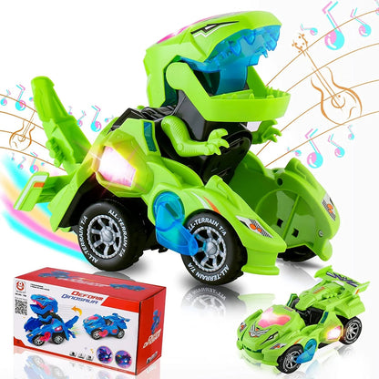 Dino-Auto mit automatischer Verwandlung – Mit Licht und Sound