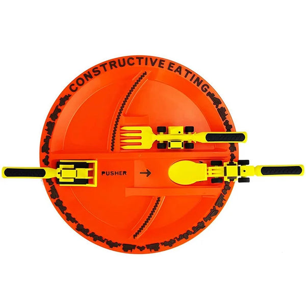 Bulldozer Kindergeschirr Set – Für kleine Bauherren
