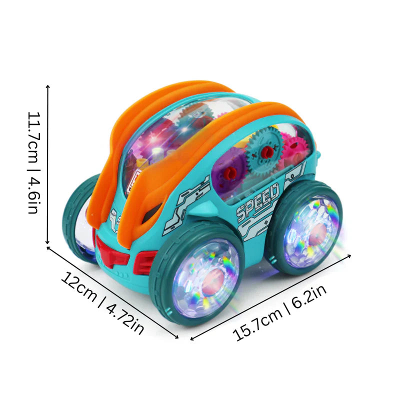 LED Purzelbaum-Spielzeugfahrzeug mit Musik – Bunte Lichter und Spaß für Kinder