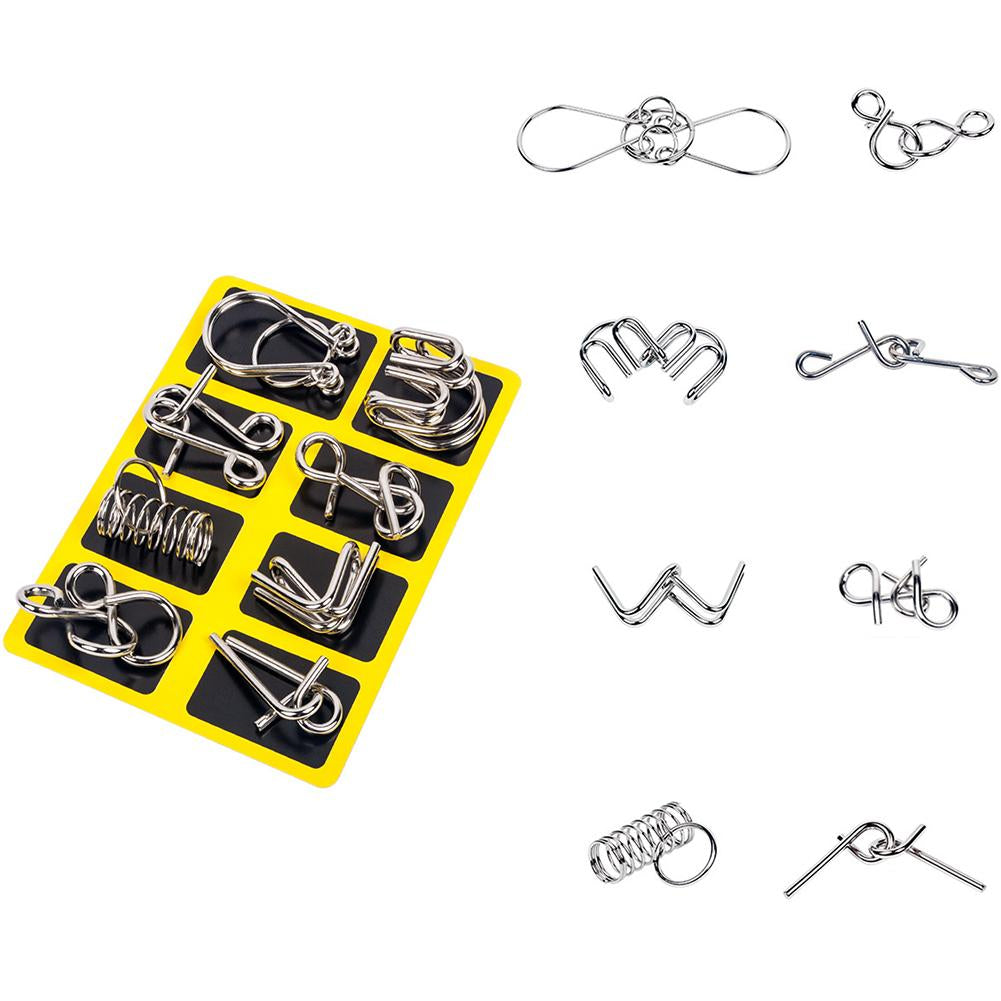 Metall-Puzzle-Ring-Set – Kniffliger Spaß für Denksportfreunde