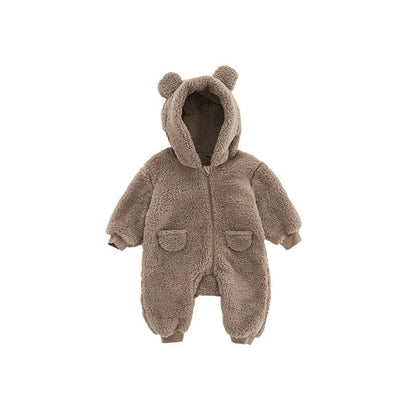 Kuscheliger Baby-Fleece-Overall mit Tierdesign