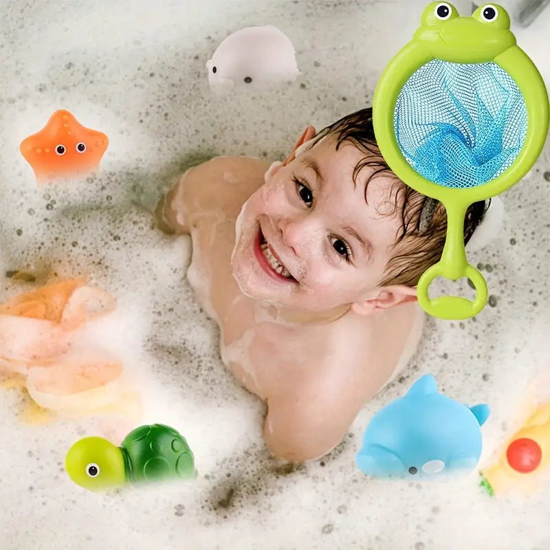 Leuchtendes Unterwasser Badespielzeug mit Kescher