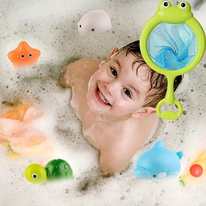 Leuchtendes Unterwasser Badespielzeug mit Kescher