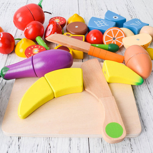 Montessori Holz Schneide Spielset für Kinder