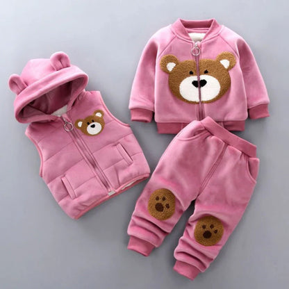 Kuscheliges Baby Teddybär Winter Set (3-teilig)