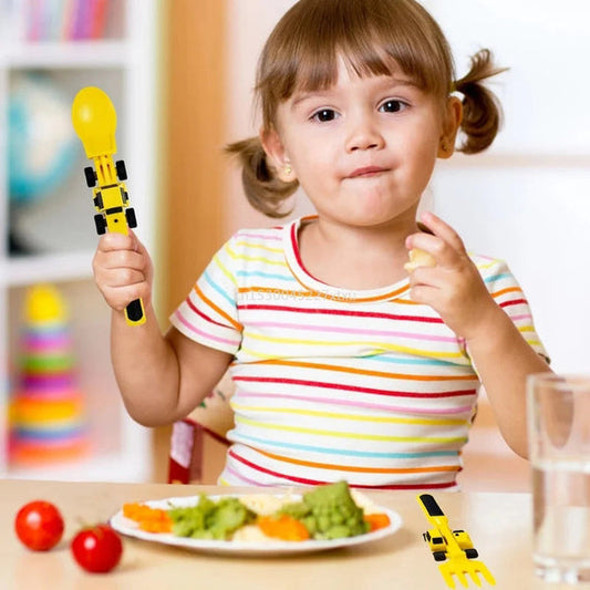 Bulldozer Kindergeschirr Set – Für kleine Bauherren