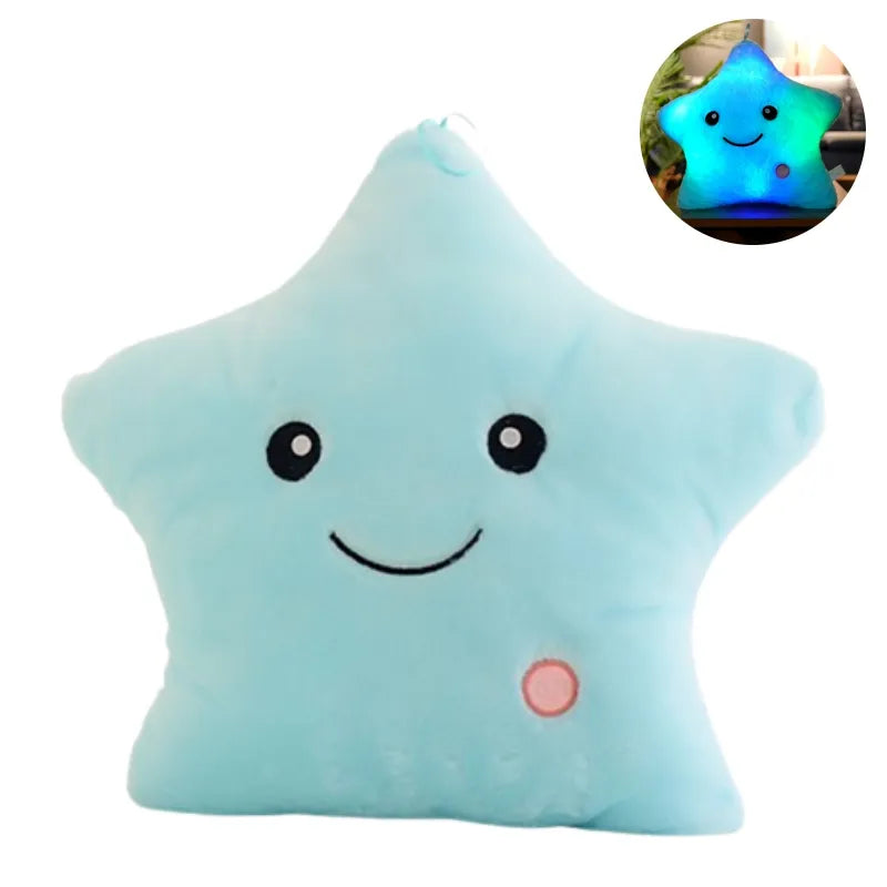 Leuchtendes LED-Kuschelkissen für Kinder – Sternen-Design