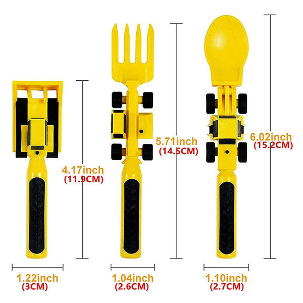 Bulldozer Kindergeschirr Set – Für kleine Bauherren