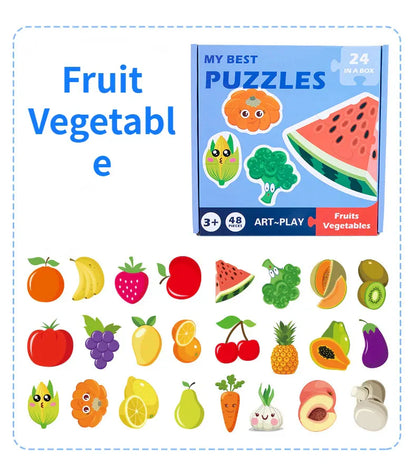 Pädagogisches Kinderpuzzle – Lernspaß mit bunten Motiven