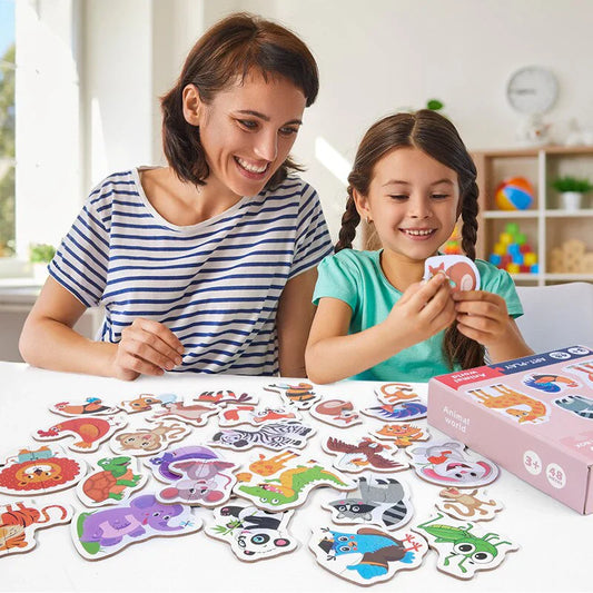 Pädagogisches Kinderpuzzle – Lernspaß mit bunten Motiven