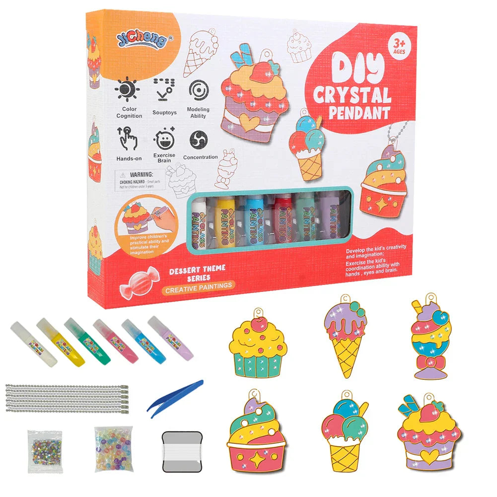 „DIY Weihnachts-Anhänger Set – Kreatives Basteln und Malen für Kinder mit festlichen Motiven