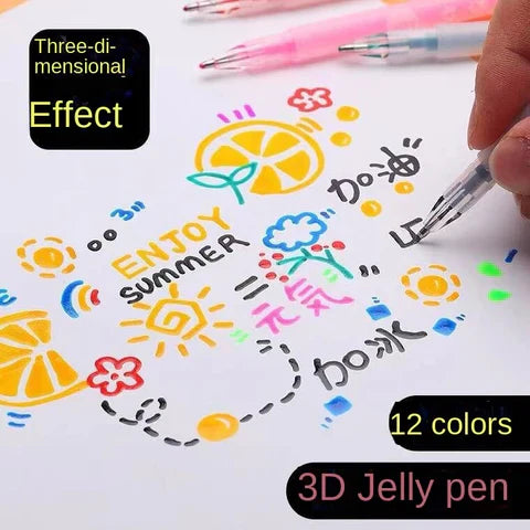 Buntes Gelstift-Set für kreative 3D-Malerei und Kunstprojekte