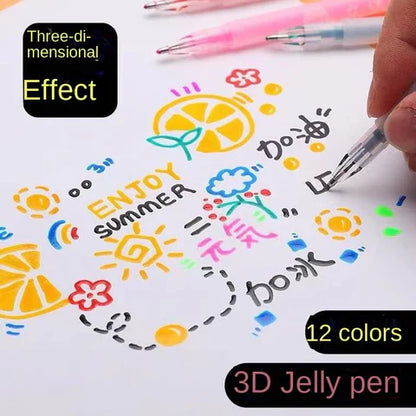 Buntes Gelstift-Set für kreative 3D-Malerei und Kunstprojekte