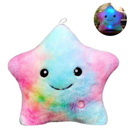 Leuchtendes LED-Kuschelkissen für Kinder – Sternen-Design