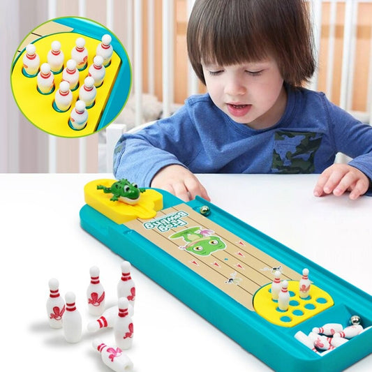 Mini-Frosch-Bowling – Spielerisches Geschick für die ganze Familie