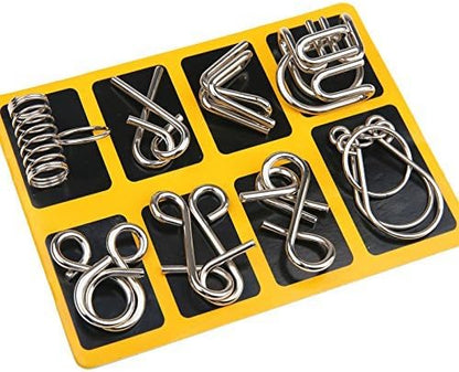Metall-Puzzle-Ring-Set – Kniffliger Spaß für Denksportfreunde