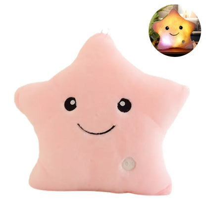 Leuchtendes LED-Kuschelkissen für Kinder – Sternen-Design