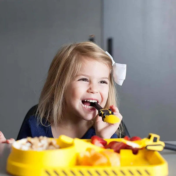 Bulldozer Kindergeschirr Set – Für kleine Bauherren