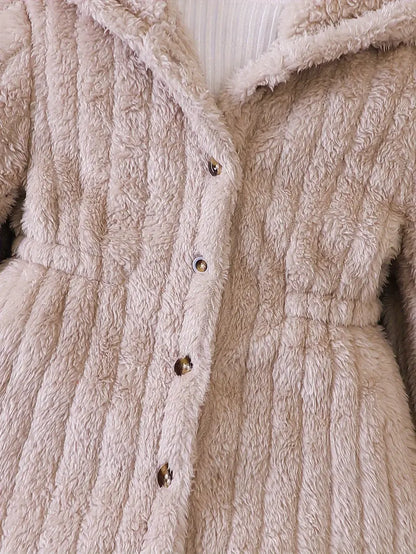 Fleece-Innenfutter für Mädchen – Kuscheliger Wintermantel mit Kapuze für kalte Tage