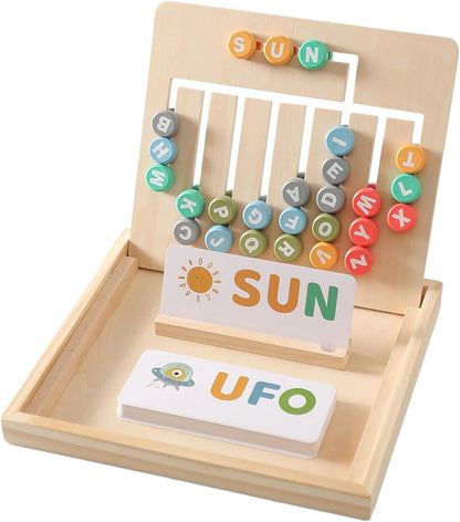 Wortspiel-Spaß – Pädagogisches Holz-Buchstabenspiel für Kinder