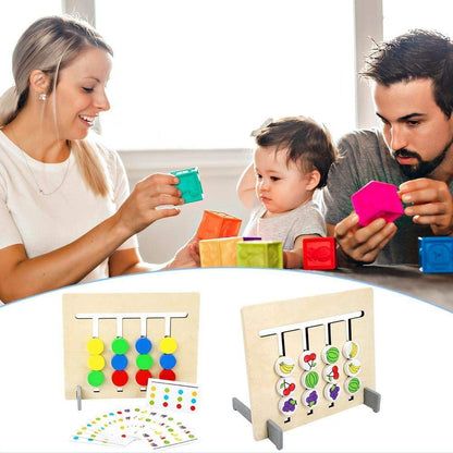 Montessori Lernspiel für Kinder – Farben- und Formen-Sortierpuzzle