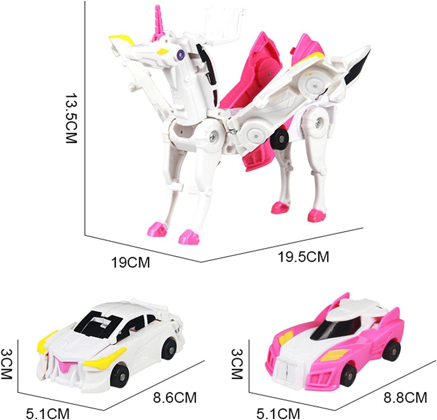Magisches Einhorn-Transformer Auto – Verwandlungsspaß für Kinder