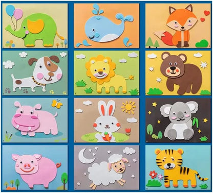Kreatives 3D-Schaumstoff-Puzzle mit Aufklebern – Bastelspaß für Kinder