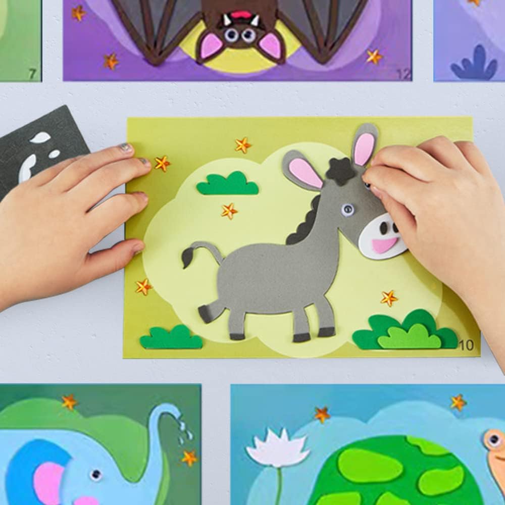 Kreatives 3D-Schaumstoff-Puzzle mit Aufklebern – Bastelspaß für Kinder